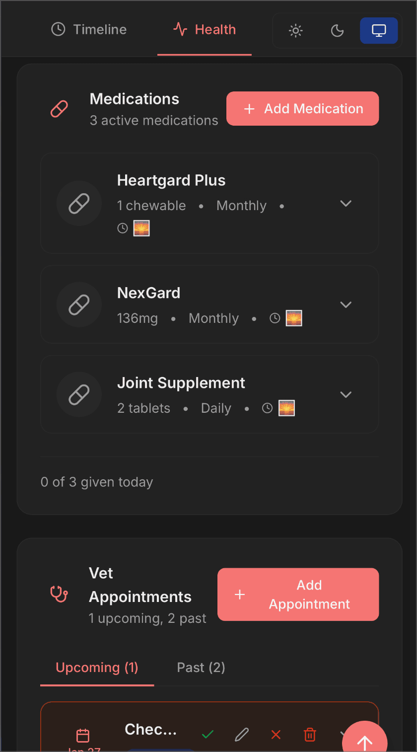 Medication peace of mind screenshot